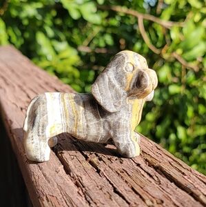 SOLD ❌️ (C) NEW 3.16" x 2.3" BUMBLEBEE JASPER DACHSHUND DOG